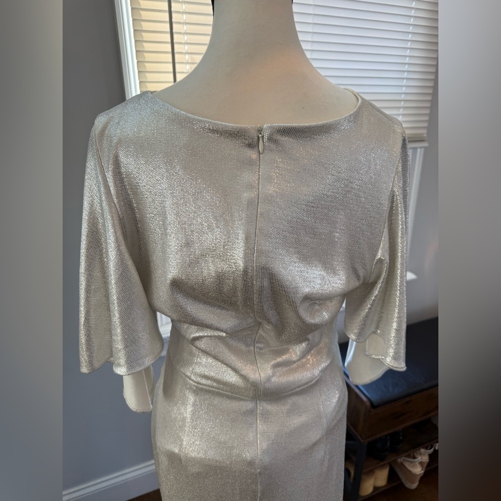 Eliza J Silver Gown Size 10 - Picture 8 of 9